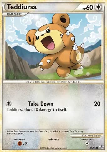 Teddiursa Pokémon card #65