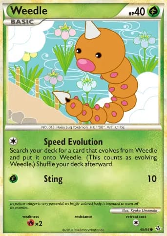 Weedle Pokémon card #69