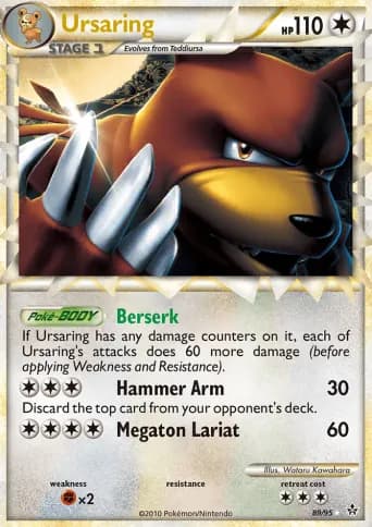 Ursaring Pokémon card #89