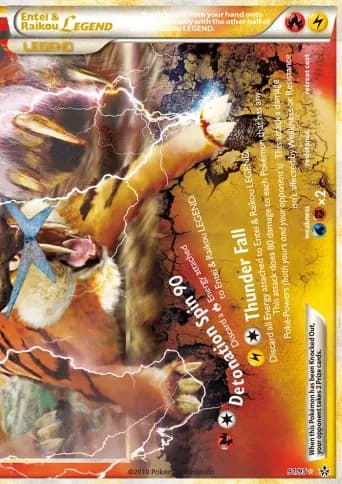 Entei & Raikou LEGEND Pokémon card #91
