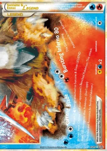 Suicune & Entei LEGEND Pokémon card #95