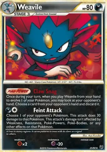 Weavile Pokémon card #25
