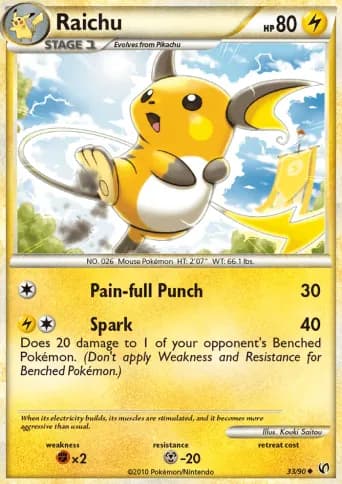 Raichu Pokémon card #33