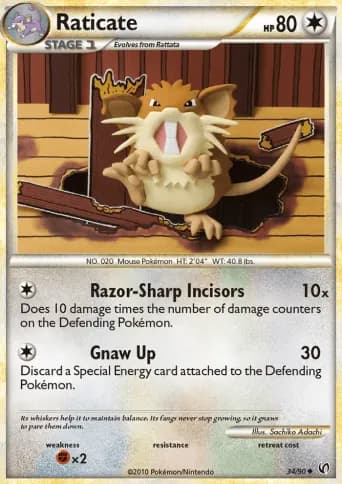 Raticate Pokémon card #34