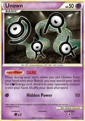 Unown Pokémon card #40