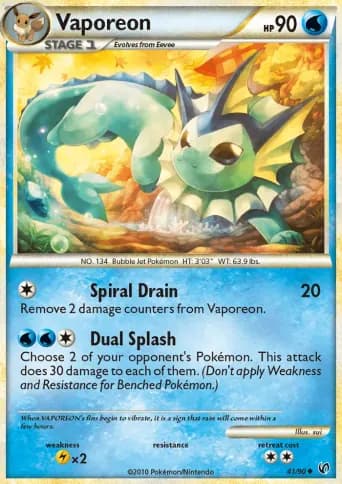 Vaporeon Pokémon card #41