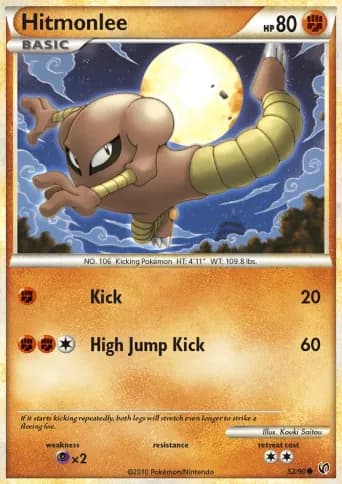 Hitmonlee Pokémon card #52