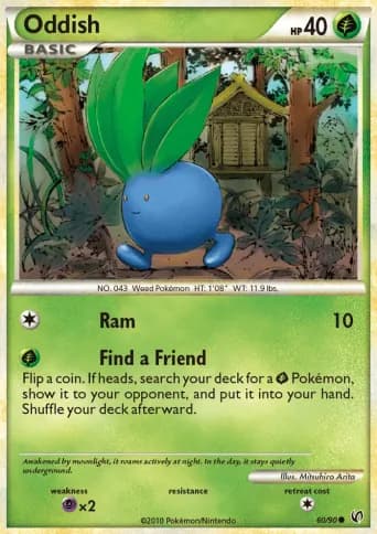 Oddish Pokémon card #60