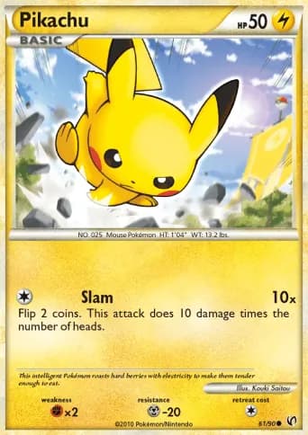 Pikachu Pokémon card #61