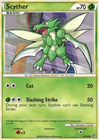 Scyther Pokémon card #65