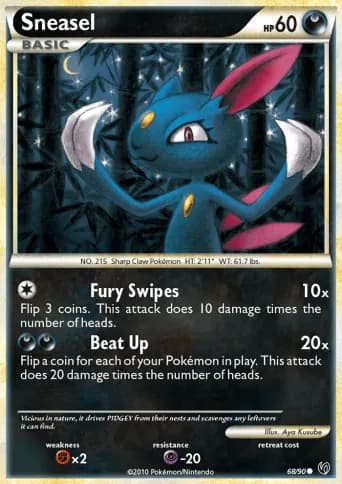 Sneasel Pokémon card #68