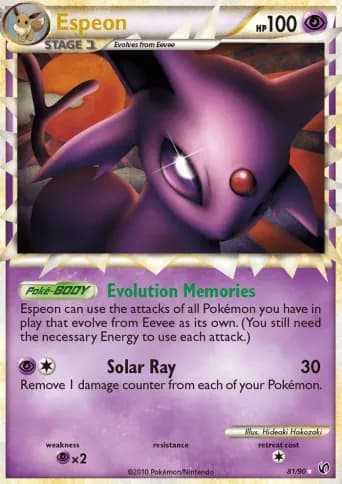 Espeon Pokémon card #81