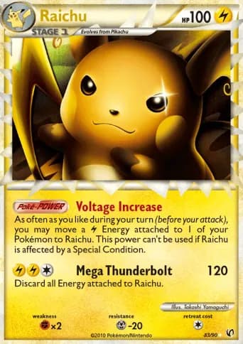 Raichu Pokémon card #83