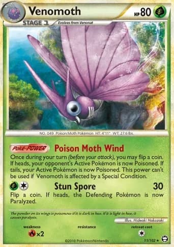 Venomoth Pokémon card #11