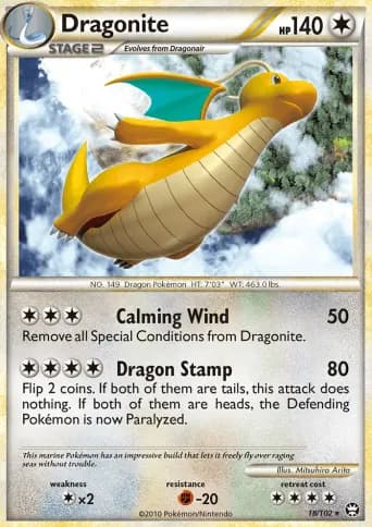 Dragonite Pokémon card #18