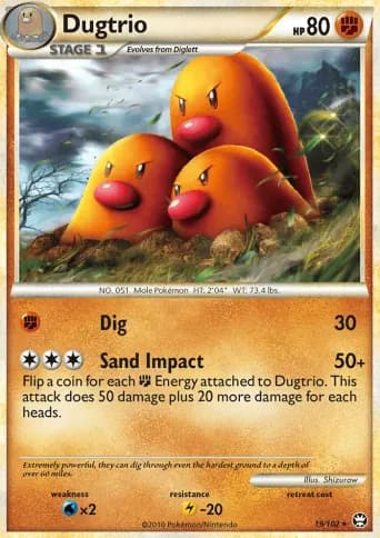Dugtrio Pokémon card #19
