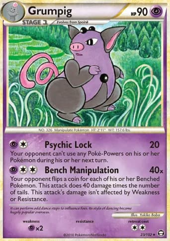 Grumpig Pokémon card #23