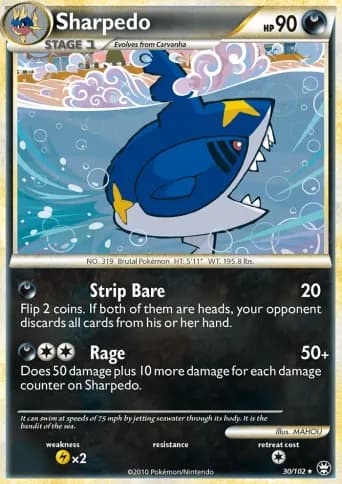 Sharpedo Pokémon card #30