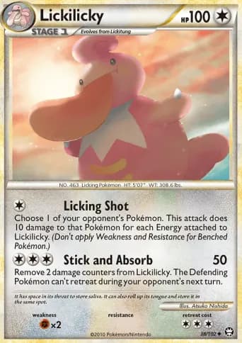 Lickilicky Pokémon card #38
