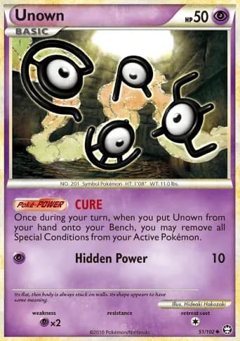 Unown Pokémon card #51