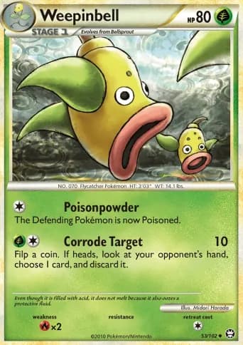 Weepinbell Pokémon card #53