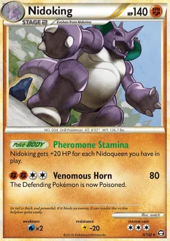 Nidoking Pokémon card #6