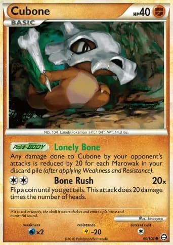Cubone Pokémon card #60