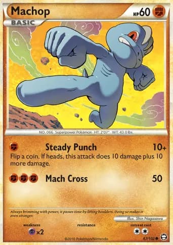 Machop Pokémon card #67