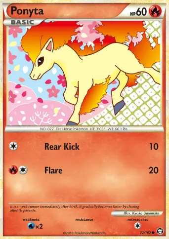 Ponyta Pokémon card #72