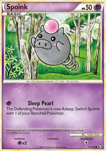 Spoink Pokémon card #77
