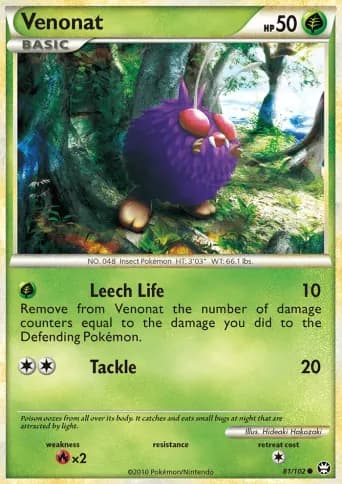 Venonat Pokémon card #81