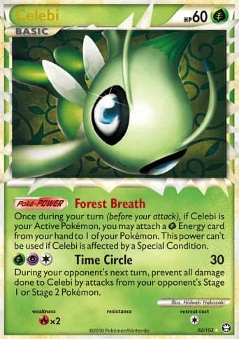 Celebi Pokémon card #92