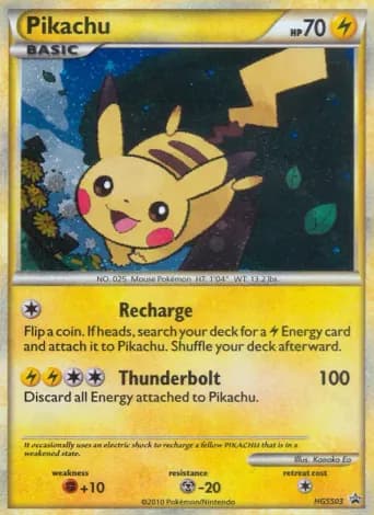 Pikachu Pokémon card #HGSS03
