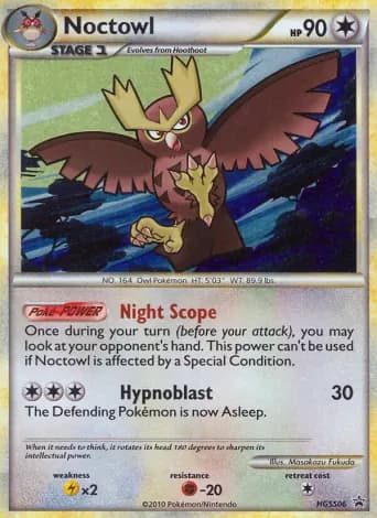 Noctowl Pokémon card #HGSS06