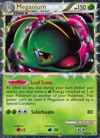 Meganium Pokémon card #HGSS08