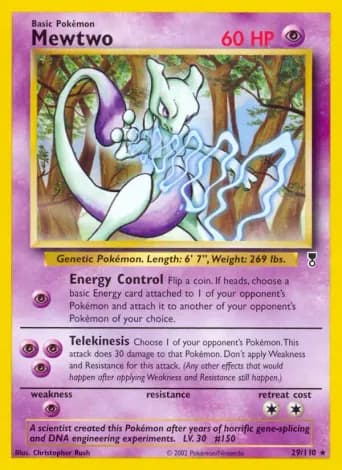 Mewtwo Pokémon card #29