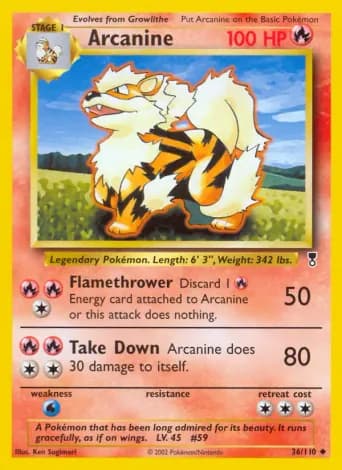 Arcanine Pokémon card #36