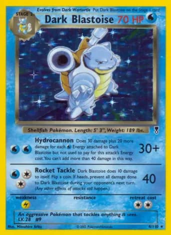 Dark Blastoise Pokémon card #4