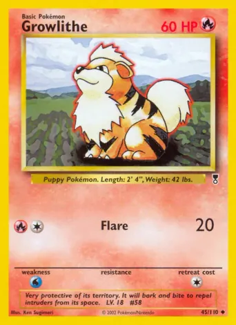 Growlithe Pokémon card #45