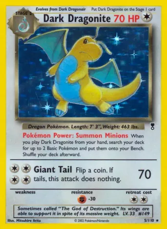 Dark Dragonite Pokémon card #5