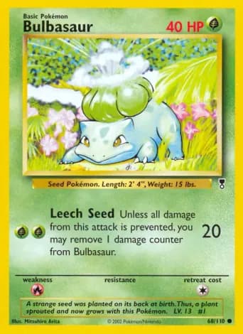 Bulbasaur Pokémon card #68