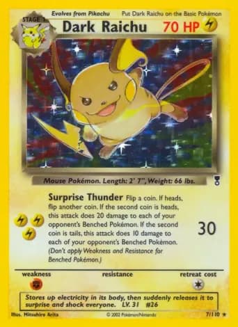 Dark Raichu Pokémon card #7