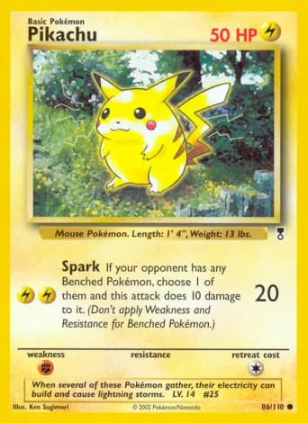 Pikachu Pokémon card #86