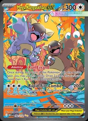 Mega Kangaskhan ex Pokémon card #182