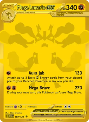 Mega Lucario ex Pokémon card #188
