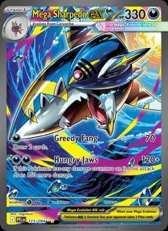 Mega Sharpedo ex Pokémon card #127