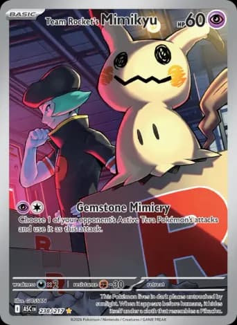Team Rocket's Mimikyu Pokémon card #238