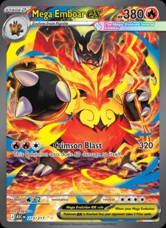 Mega Emboar ex Pokémon card #273