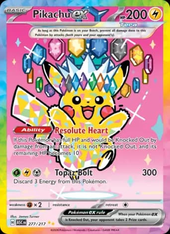 Pikachu ex Pokémon card #277