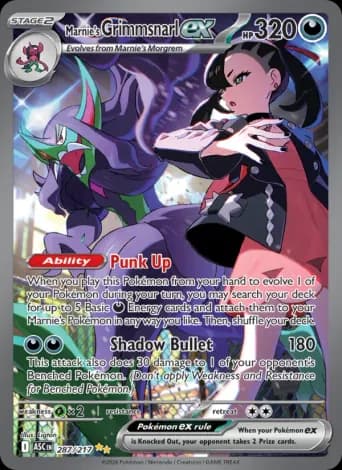 Marnie's Grimmsnarl ex Pokémon card #287